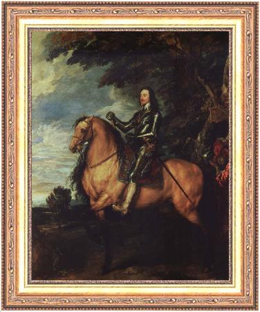 framed  Anthony Van Dyck Portrat Karls I. Konig of England, Ta3070-1